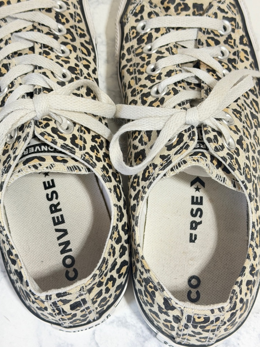 Converse Chuck Taylor Animal Print Low-Top Sneaker White Leopard 7.5 9.5 - Picture 5 of 12